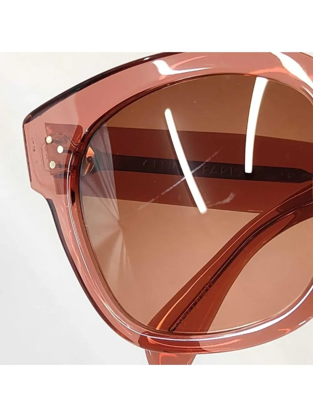 Celine Sunglasses Square Pink 3 Dots Eyewear